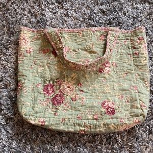 Cute cottage vintage tote bag